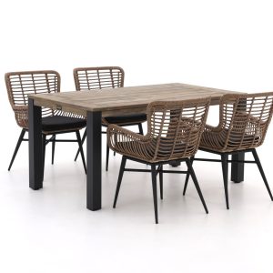 Intenso Asti/ROUGH-S 160 cm Gartenmöbel-Set 5-teilig