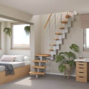 Mittelholmtreppe Intercon® Quadro | gewendelter Verlauf