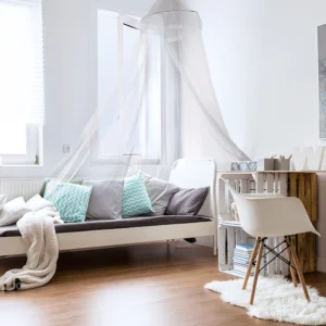 Insektenschutz JAROLIFT Fliegengitter weiß Betthimmel kehrt die Nachtruhe zurück in Ihr Schlafzimmer. Moskitonetz für Einzelbetten und Doppelbetten. Schutz vor Mücken