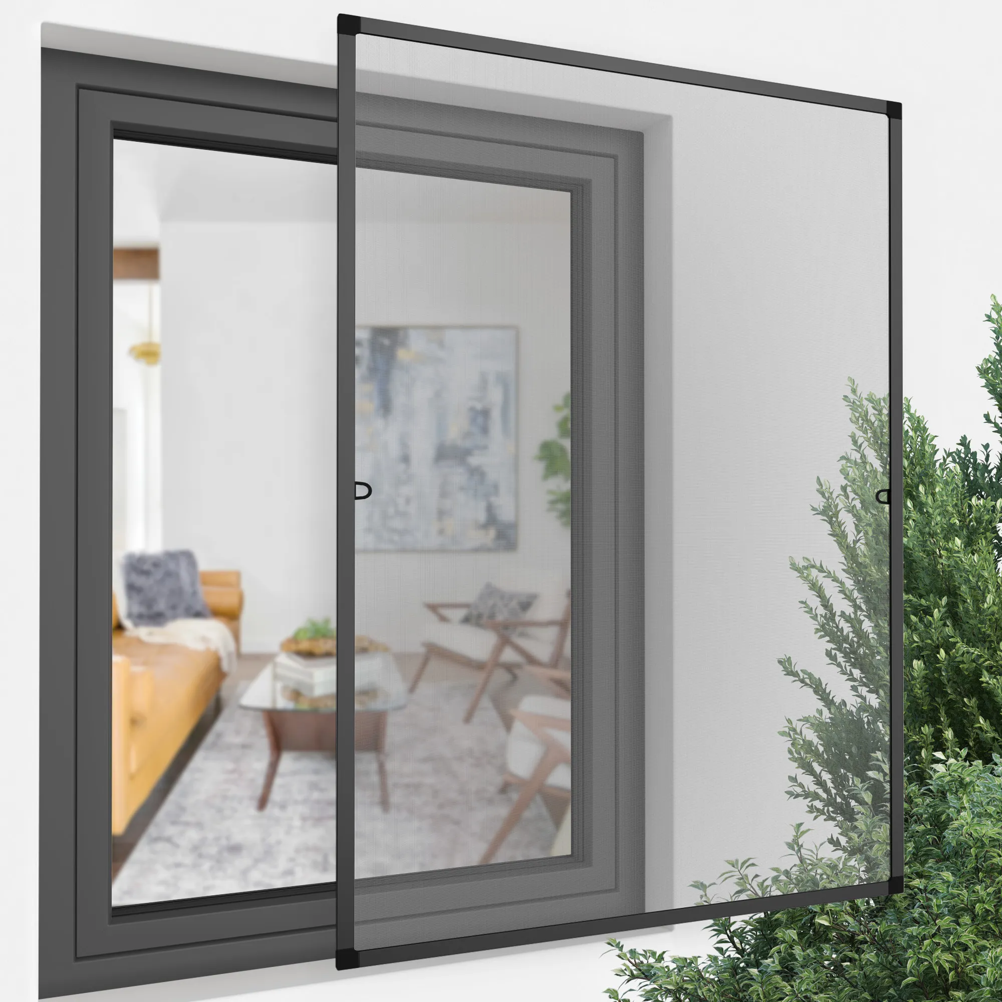 Insektenschutz Spannrahmen-Fliegengitter Profi Line 130 x 150cm in anthrazit für Fenster aus dem Hause JAROLIFT. Der Spannrahmen ist für Fenster mit einer Größe von max. 130 x 150 cm geeignet und kann selbst einfach auf die benötigte Fenstergröße gekürzt werden. Das Fenster Insektenschutz-Fliegengitter schützt vor Mücken