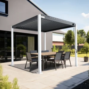 PERGOMONDO Pergola mit Lamellendach. Entdecken Sie das ganze Jahr über Luxus im Freien mit PERGOMONDO Pergolen! Willkommen im Reich der Outdoor-Entspannung! PERGOMONDO bringt Ihnen die ultimative Pergola mit Lamellendach