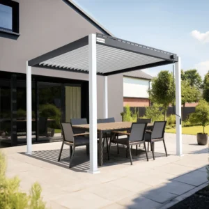 PERGOMONDO Pergola mit Lamellendach. Entdecken Sie das ganze Jahr über Luxus im Freien mit PERGOMONDO Pergolen! Willkommen im Reich der Outdoor-Entspannung! PERGOMONDO bringt Ihnen die ultimative Pergola mit Lamellendach