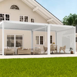 PERGOMONDO Pergola mit Lamellendach. Entdecken Sie das ganze Jahr über Luxus im Freien mit PERGOMONDO Pergolen! Willkommen im Reich der Outdoor-Entspannung! PERGOMONDO bringt Ihnen die ultimative Pergola mit Lamellendach