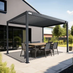 PERGOMONDO Pergola mit Lamellendach. Entdecken Sie das ganze Jahr über Luxus im Freien mit PERGOMONDO Pergolen! Willkommen im Reich der Outdoor-Entspannung! PERGOMONDO bringt Ihnen die ultimative Pergola mit Lamellendach