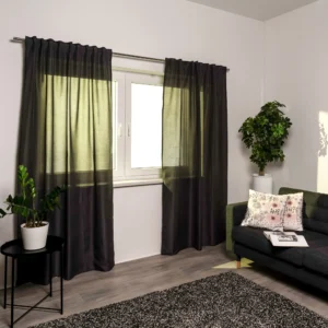 Home Wohnideen Vorhang mit Kombiband + Leinen-Struktur | blickdicht