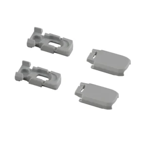 DELPHOS Spannschuh / Schraubschuh inkl. Schrauben in der Farbe Hellgrau (1 Paar). Für das DELPHOS Schienensystem ist dieser Spannschuh / Schraubschuh optimal geeignet. Er dient zur Verspannung der Seitenführung am Fenster. Einfach Schnur einfädeln