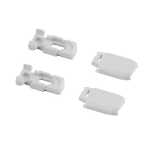 DELPHOS Spannschuh / Schraubschuh inkl. Schrauben in der Farbe Weiß (1 Paar). Für das DELPHOS Schienensystem ist dieser Spannschuh / Schraubschuh optimal geeignet. Er dient zur Verspannung der Seitenführung am Fenster. Einfach Schnur einfädeln