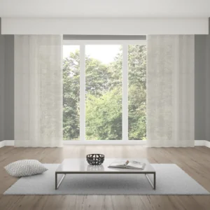 Verdi Collection Gardine mit Schlaufenband + Leinen-Optik | halbtransparent