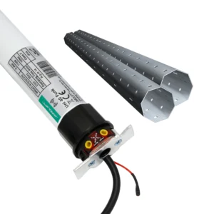 Elektromechanischer Universalmotor JAROLIFT Uni 40 Funk für Rollladen. Geeignet für Achtkant-Wellen von 40 mm. Steuerbar über einen eingebauten Funkempfänger