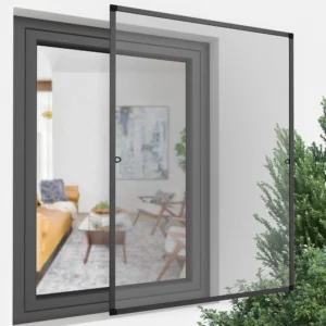 Insektenschutz Spannrahmen-Fliegengitter Profi Line 130 x 150cm in anthrazit für Fenster aus dem Hause JAROLIFT. Der Spannrahmen ist für Fenster mit einer Größe von max. 130 x 150 cm geeignet und kann selbst einfach auf die benötigte Fenstergröße gekürzt werden. Das Fenster Insektenschutz-Fliegengitter schützt vor Mücken