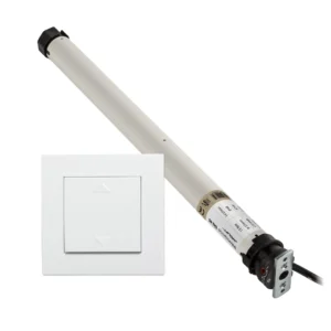 JAROLIFT UNIVERSAL Rollladenmotor Uni 40 im Motor-Komplettset! Set inkl. Rollladen Design Wippschalter. Passend für die gängigsten Rollladen und Vorbaurollladen mit bis zu 30 kg Behanggewicht und 35 mm Rohrdurchmesser. Der Universalmotor erfüllt höchste Qualitäts- und Leistungsansprüche zu einem unschlagbar günstigen Preis. Vergessen Sie die komplizierte Ermittlung des passenden Rollladenmotors! Der neue Universalmotor Uni 40 - ein Motor für alles!