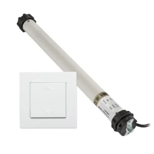 JAROLIFT UNIVERSAL Rollladenmotor Uni 60 im Motor-Komplettset! Set inkl. Rollladen Design Wippschalter. Passend für die gängigsten Rollladen und Vorbaurollladen mit bis zu 60 kg Behanggewicht und 45 mm Rohrdurchmesser. Der Universalmotor erfüllt höchste Qualitäts- und Leistungsansprüche zu einem unschlagbar günstigen Preis. Vergessen Sie die komplizierte Ermittlung des passenden Rollladenmotors! Der neue Universalmotor Uni 60 - ein Motor für alles!