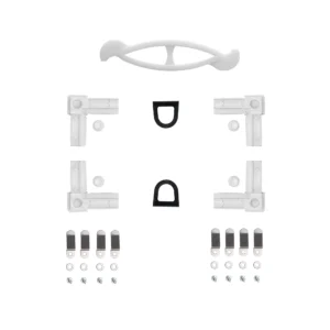 Ersatzteil-Set für Insektenschutz-Spannrahmen BrushLine | weiß. Original Ersatzteile für den Insektenschutz-Spannrahmen BrushLine. Einfacher Austausch defekter Teile. Mit Eckverbindern & Griffen. Mit Schrauben & Unterlegscheiben. Mit Aufhängebügel