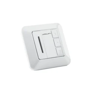 JAROLIFT 1-Kanal Funkwandtaster TDRC 01W aus dem Hause JAROLIFT zur manuellen Ansteuerung von einem oder einer Reihe von JAROLIFT TDEF-Funkmotoren oder einfachen Rohrmotoren.