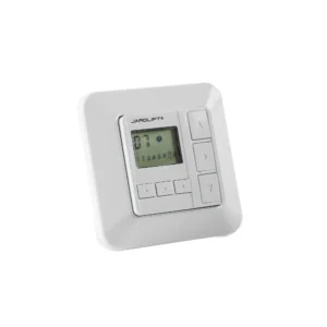 Der 8-Kanal Funkwandtaster TDRC 08W aus dem Hause JAROLIFT dient zur manuellen Ansteuerung von bis zu acht JAROLIFT TDEF-Funkmotoren oder einfachen Rohrmotoren mit entsprechendem JAROLIFT Funkempfänger (TDRR 01