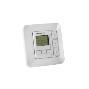 Der 16-Kanal Funkwandtaster TDRC 16W aus dem Hause JAROLIFT dient zur manuellen Ansteuerung von bis zu sechzehn JAROLIFT TDEF-Funkmotoren oder einfachen Rohrmotoren mit entsprechendem JAROLIFT Funkempfänger (TDRR 01