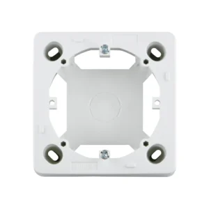 JAROLIFT System JS1 1-fach Rahmen / Aufputzrahmen in weiss / AP-Dose. Der 1-fach Aufputzrahmen in der Farbe 9016 weiss kann mit allen JAROLIFT Unterputz-Wippschaltern und Wipptastern verwendet werden. Der Rahmen wird einfach auf die Wand montiert.