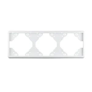 JAROLIFT System JS1 3-fach Rahmen in weiss (waagerecht). Der Dreifachrahmen in der Farbe 9016 weiss kann mit allen JAROLIFT Unterputz-Wippschaltern und Wipptastern verwendet werden. Dieser Rahmen eignet sich nur für die waagerechte Montage.