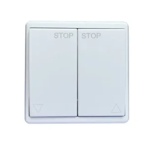 JAROLIFT Wippschalter Unterputz (JLWSUP) ist für Rolladen- und Markisenmotoren geeignet. Eingebaut werden kann er in eine Standard 60mm UP Dose.