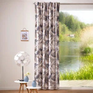 Verdi Collection Vorhang mit Schlaufenband - Kreismuster | blickdicht