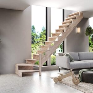 Holztreppe Intercon® Nizza | ¼ gewendelter Verlauf
