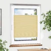 Jalousiescout Pure Plissee Premium in der Farbe Beige und der Größe 95 x 90 cm: Das leicht lichtdurchlässige