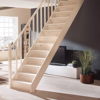 Holztreppe Intercon® Saragossa | gerader Verlauf