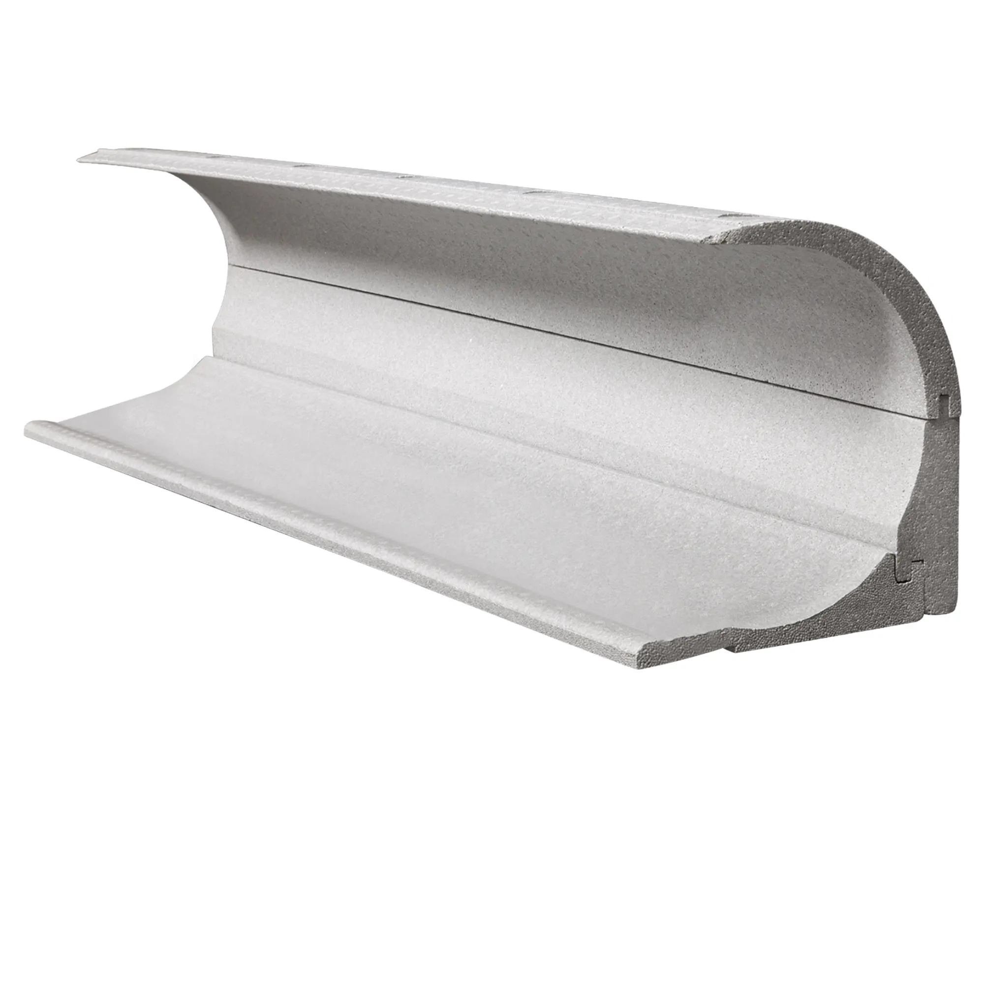 DiHa Roka-Ass Perfekt für Rollladen Rundkasten | 240mm Kastendeckel Dämmung | 3-teilige runde Kastendämmung mit einer Länge von 1000mm. Dieses Altbau-Sanierungs-System besteht aus hochwertigem Neopor mit einer Wärmeleitfähigkeit von 0
