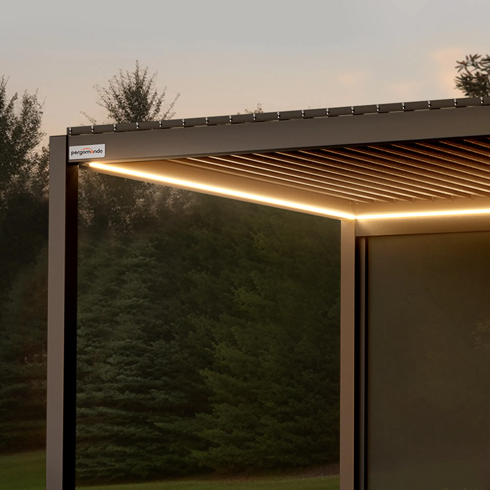 Pergomondo LED-Lichtset für Pergolen mit Lamellendach Erhellen Sie Ihren Garten mit dem Pergomondo LED-Lichtset