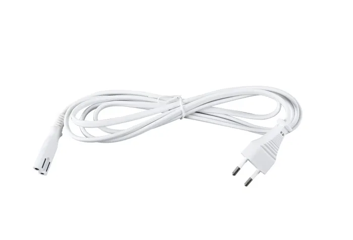 JAROLIFT 2-adriges Anschlusskabel mit einer Kabellänge von 3 m. Das Kabel wird in der Standardfarbe weiss geliefert und eignet sich für alle RADEMACHER Aufputz RolloTron Gurtwickler. Am Kabel befindet sich ein Eurostecker (Typ 26) für schutzisolierte Geräte der Klasse II bis 2