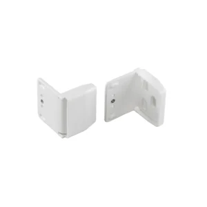 COSIFLOR Montagewinkel inkl. Abdeckkappe und Schrauben in der Farbe Weiß (2er Pack). Die Montagewinkel sind zur Befestigung von COSIFLOR Plissees auf dem Fenster oder an der Wand geeignet.