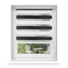 Klemmfix Doppelrollo für Fenster 95 x 230 cm in schwarz / weiss aus dem Hause VICTORIA M. Doppelrollo mit Kettenzugbedienung fügen sich perfekt in Ihre Räumlichkeiten ein. Durch die durchdachte Befestigung