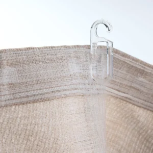 Gardinenhaken mit Faltenlegehaken für Gardinenschiene | transparent