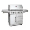 Gasgrill MBG-400S | mit Back- & Sideburner. Komplett aus Edelstahl. Mit 4 Hauptbrennern & Keramik-Seitenbrenner (800°C). Mit Infrarot-Backburner