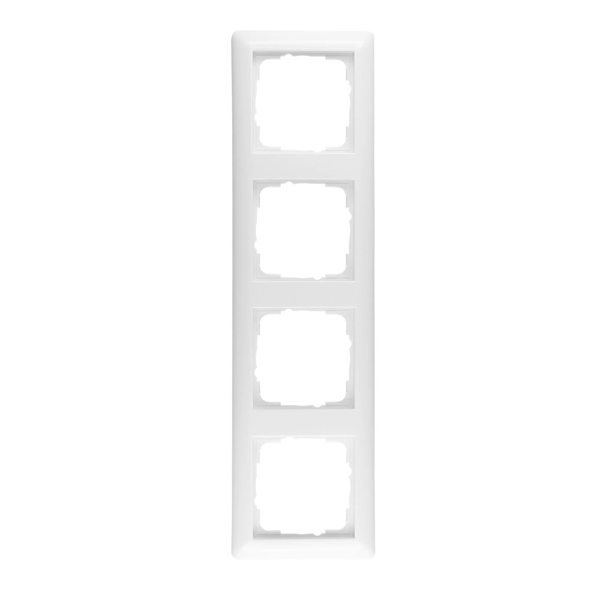 Gira Standard 55 - 4-Fach Rahmen (21403) - Abdeckrahmen / Schalterrahmen. Sie erhalten hier einen 4-Fach Rahmen aus dem Programm Standard 55 von Gira in reinweiß glänzend. Dieser Rahmen kann sowohl waagerecht als auch senkrecht verbaut werden.