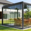 Glasschiebetüren für Pergola | 4 m