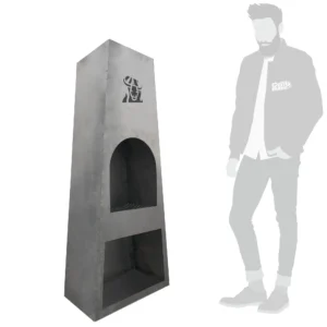 HEIZA Gartenkamin / Feuerstelle MGK-1660 | Cortenstahl. Cortenstahl für stilvolle