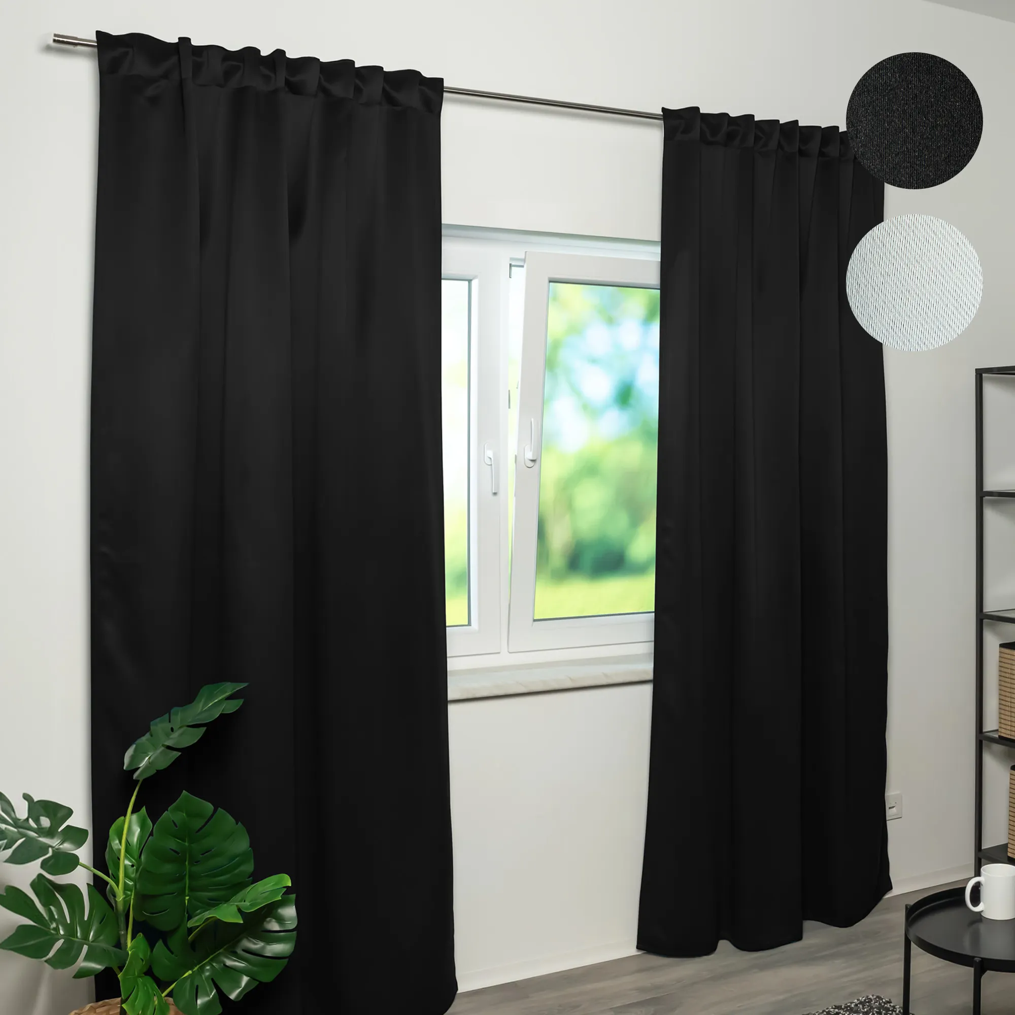 Home Wohnideen BLACKY Brandschutz-Vorhang B1 mit Kombiband | verdunkelnd