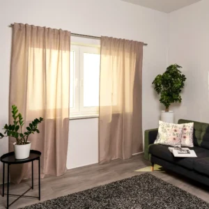 Home Wohnideen Vorhang mit Kombiband + Leinen-Struktur | blickdicht