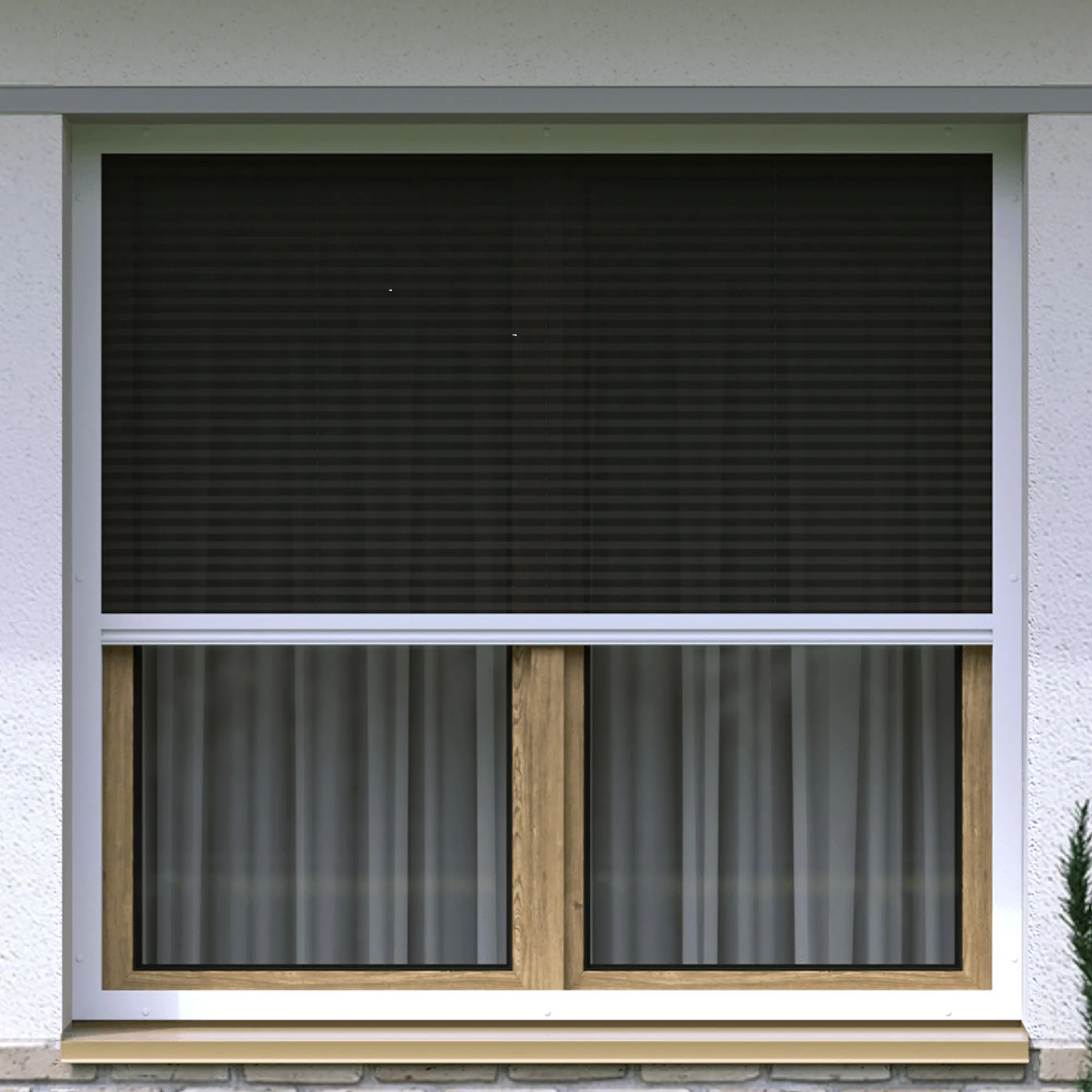 Insektenschutz-Plissee Essential für Fenster & Dachfenster nach Maß. Millimetergenau nach deinen Angaben gefertigt. 3 verschiedene Montagemöglichkeiten zur Auswahl. Wähle aus 3 Standardfarben und optional aus der RAL-Farbpalette. Sicherer Schutz vor Insekten und Spinnen. Kinderleichtes Öffnen und Schließen.
