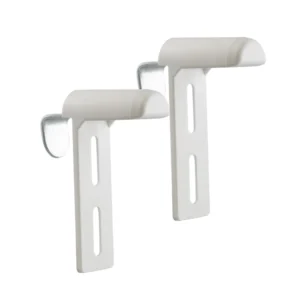 Mit dem VICTORIA M Klemmhalter Set für Raffrollos entfällt das Verschrauben des Rollos an Wand oder in der Laibung. Dank der Klemmhalter können die dem Raffrollo beiliegenden Wandhalterungen einfach auf den Fenster- oder Türrahmen gehängt werden