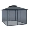 Moskitonetz-Wand für Comfort Gartenpavillon | anthrazit