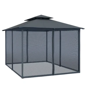 Moskitonetz-Wand für Comfort Gartenpavillon | anthrazit