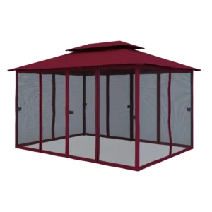 Moskitonetz-Wand für Comfort Gartenpavillon | bordeaux