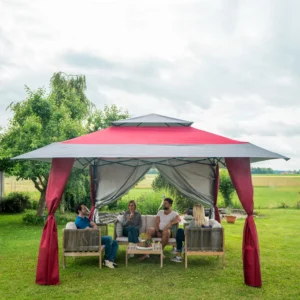 Faltpavillon Weekend | Gestell 3 x 3 m für 4 x 4 m Dach | paramondo. Das Original-Gestell für den paramondo Faltpavillon Weekend besteht aus pulverbeschichtetem Stahl. Das robuste Material und die hochwertige Verarbeitung garantieren höchste Stabilität und eine lange Lebensdauer Ihrer Zeltstruktur. Sie erhalten den Zeltrahmen in einem klassischen Anthrazit-Farbton. Einfache Montage. Dank Scherensystem gestaltet sich die Montage einfach und werkzeugfrei. Wir empfehlen