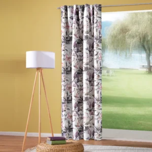 Verdi Collection Vorhang mit Schlaufenband - Blumenmuster | blickdicht
