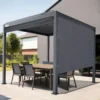 Außenrollo für Pergola mit Lamellendach | 3 m