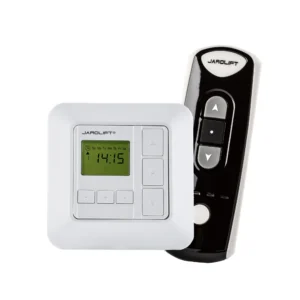 JAROLIFT SET-Angebot: JAROLIFT 16x Sevenlogic Comfort Funk TDRRT-01W inkl. 1x Funkhandsender TDRC 01! Mit dem Rohrmotor JAROLIFT 1-Kanal Sevenlogic Comfort Funkempfänger-Timer vom Typ TDRRT-01W machen Sie einen einfachen Rohrmotor zu einen Funkmotor. Steuern Sie Ihren Motor komfortabel mittels 4-Kanal Funkhandsender TDRC 04.