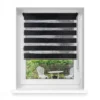 Klemmfix Doppelrollo für Fenster 100 x 230 cm in schwarz aus dem Hause VICTORIA M. Doppelrollo mit Kettenzugbedienung fügen sich perfekt in Ihre Räumlichkeiten ein. Durch die durchdachte Befestigung