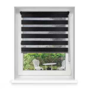 Klemmfix Doppelrollo für Fenster 100 x 230 cm in schwarz aus dem Hause VICTORIA M. Doppelrollo mit Kettenzugbedienung fügen sich perfekt in Ihre Räumlichkeiten ein. Durch die durchdachte Befestigung